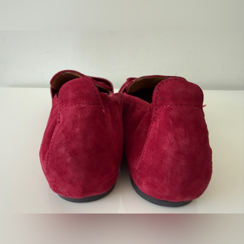 GENTLE SOULS By KENNETH COLE Sophie Slip-On Suede Flat Loafers Shoes 9 Red - Picture 4 of 7